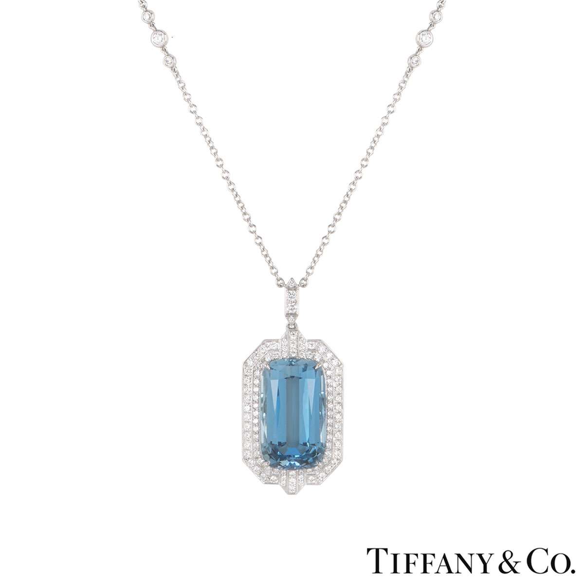 Tiffany & Co - Color by the Yard Aquamarine Pendant Necklace & Bracelet on  Designer Wardrobe